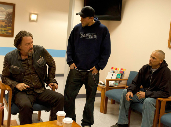 SONS OF ANARCHY, Tommy Flanagan, Charlie Hunnam, David Labrava SONS OF ANARCHY, Tommy Flanagan, Charlie Hunnam, David Labrava
